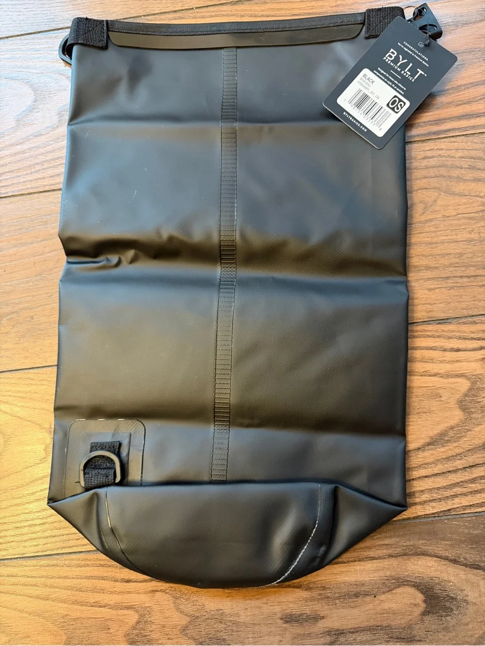 BYLT Basics Black Roll-Top Dry Duffel Bag